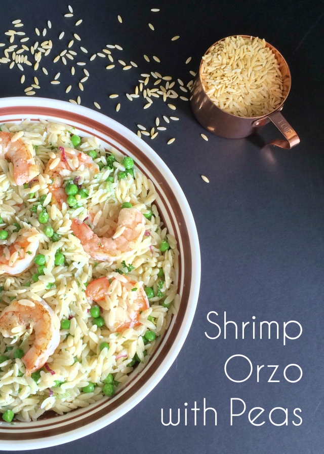 Shrimp Orzo with Peas